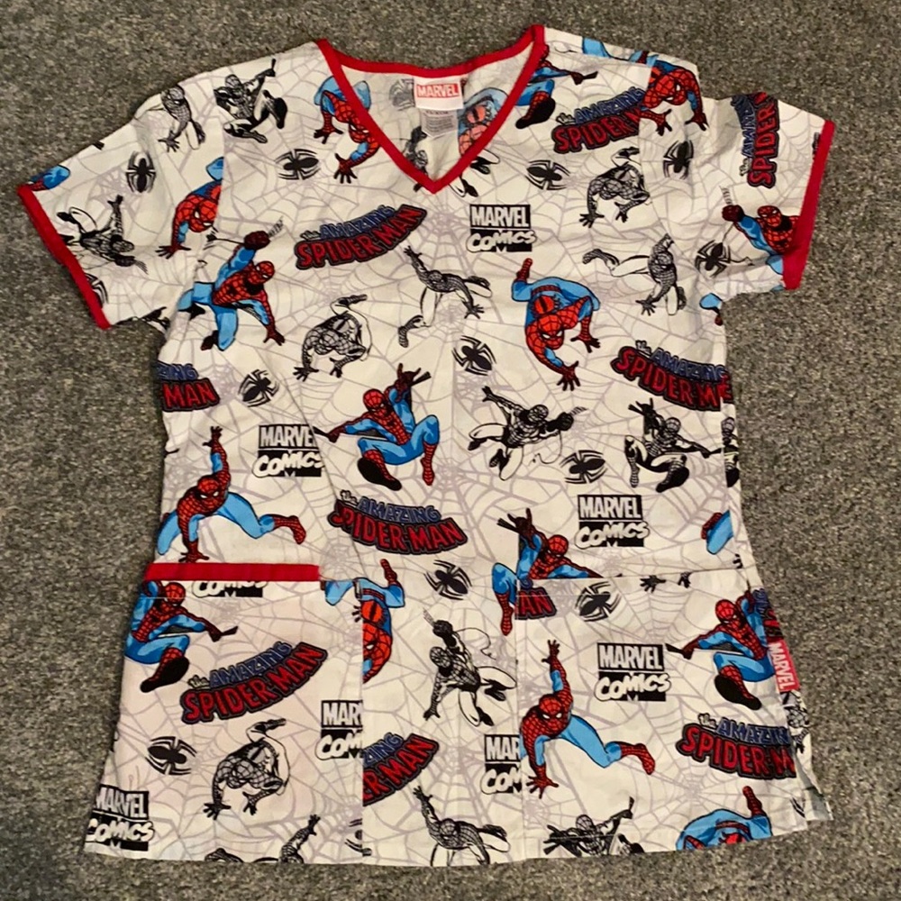 Marvel Spiderman scrub top